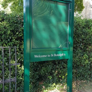 Church Noticeboard with footer and header