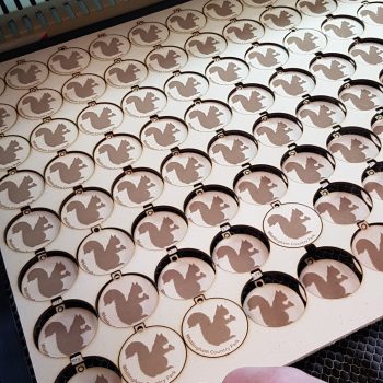 Laser cut MDF discs