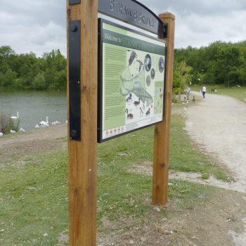 Oak and Steel Enterane Sign