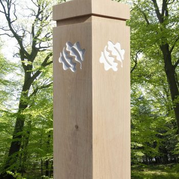 Oak Waymarker Post with routed design