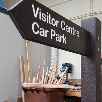 Recycled plastic Visitor Centre pointer