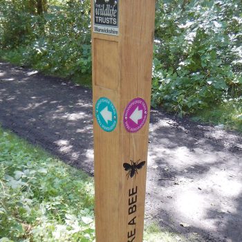 Waymarker post with arrow discs