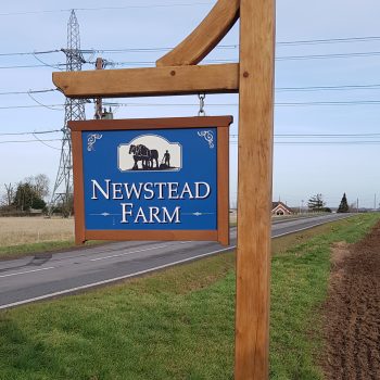 Farm Entrance Sign in Oak with Durapanel