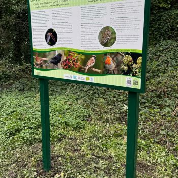 A0 Vertical steel display for Penarth Railway Path