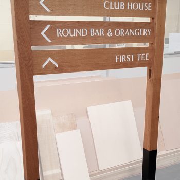 Air Dried Oak Ladder Sign with interchangeable panels